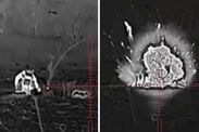 russia ukraine footage hiding spot blown up